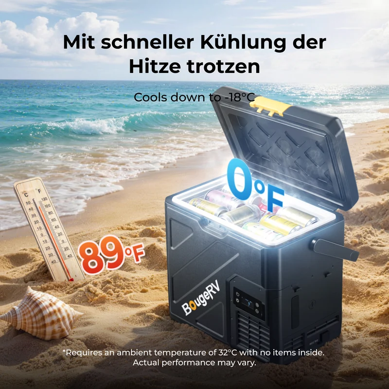 BougeRV Neuer CRH20 20 L 12V tragbarer Autokühlschrank