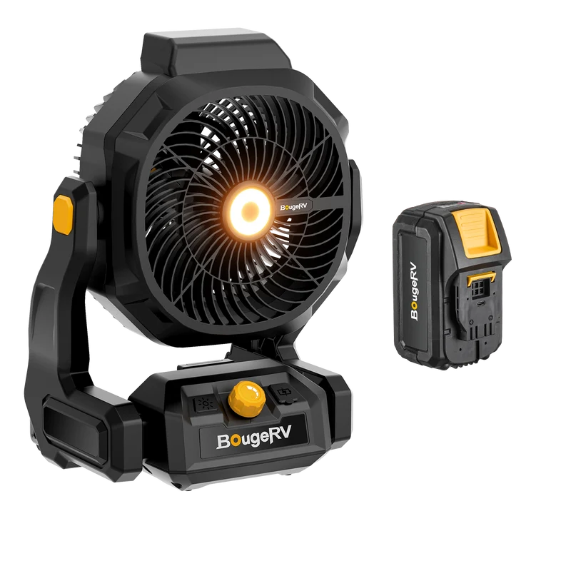 BougeRV F02 Tragbarer kabelloser Baustellen- und Außenventilator mit 144-Wh-Akku