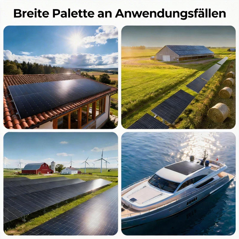 BougeRV 400 Watt 12V/24V starre bifaciale 16BB Mono-Solarplatte