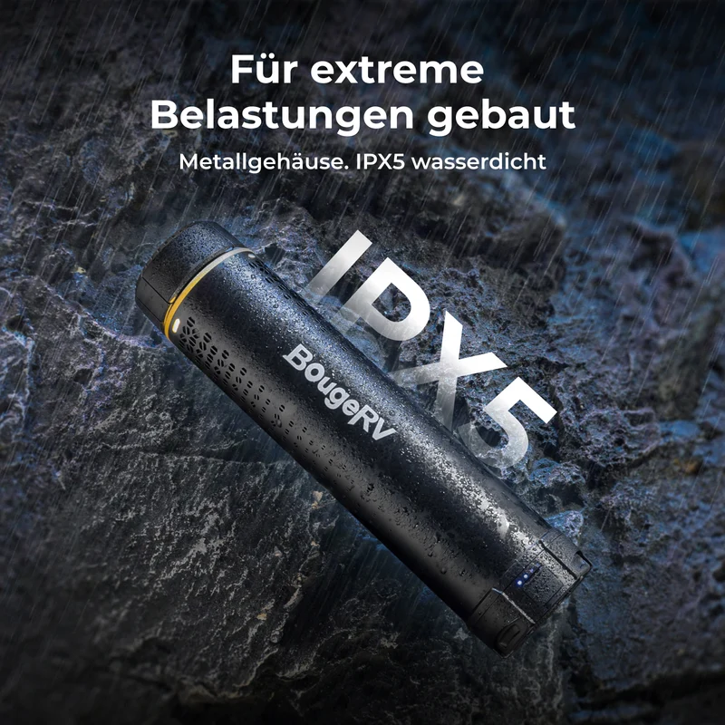 BougeRV Neue T1 tragbare teleskopische Campinglampe (Schwarz)