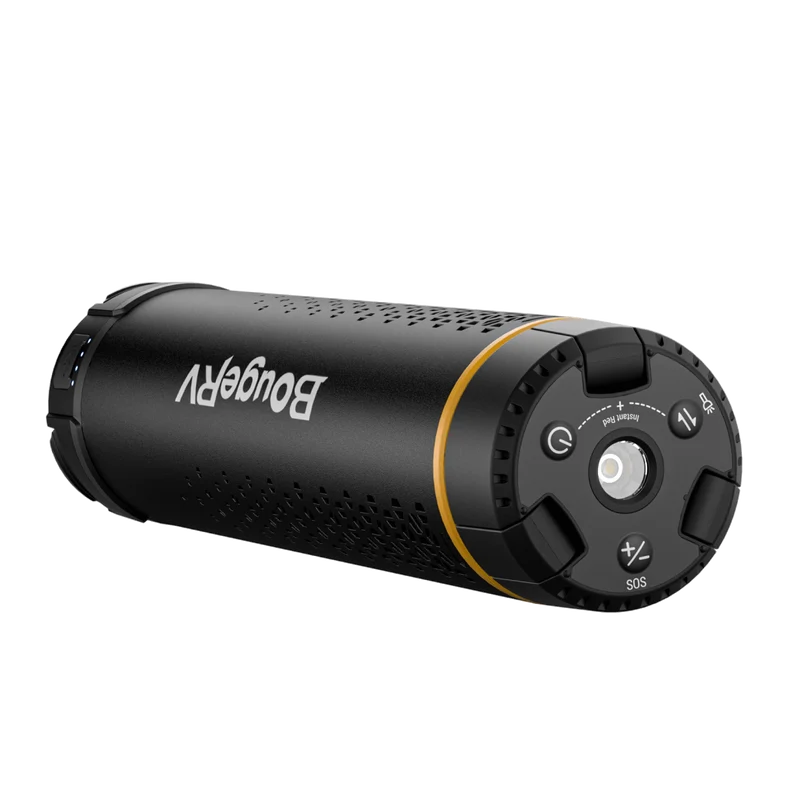 BougeRV Neue T1 tragbare teleskopische Campinglampe (Schwarz)