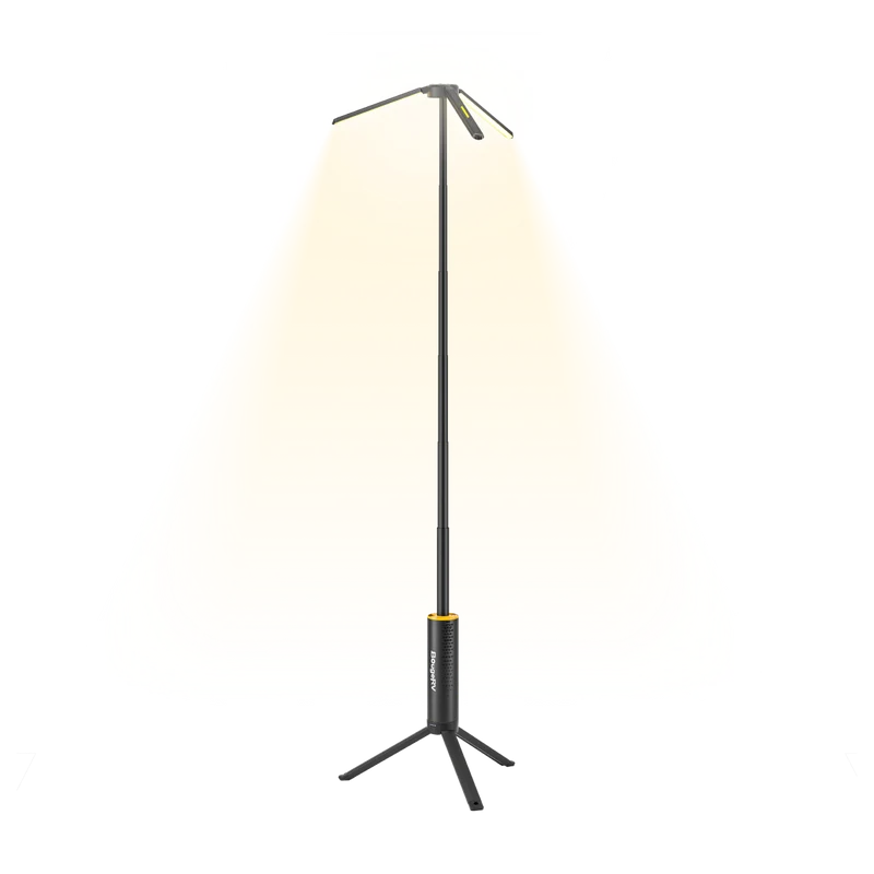 BougeRV Neue T1 tragbare teleskopische Campinglampe (Schwarz)