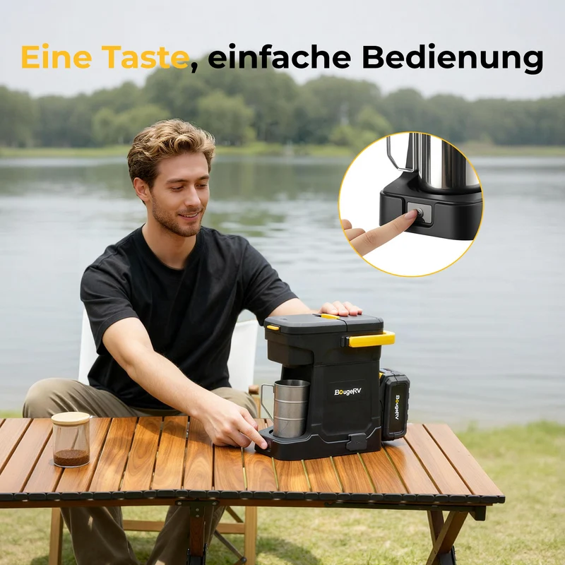 BougeRV mobile Kaffeemaschine mit 144Wh Akku