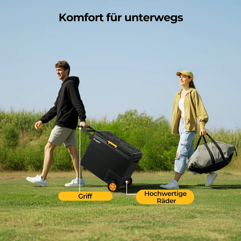BougeRV CRS 60 L tragbarer Auto Kühlbox mit Rollen