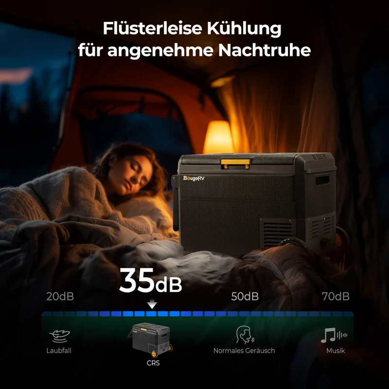 BougeRV CRS 50 L tragbarer Auto Kühlbox mit Rollen