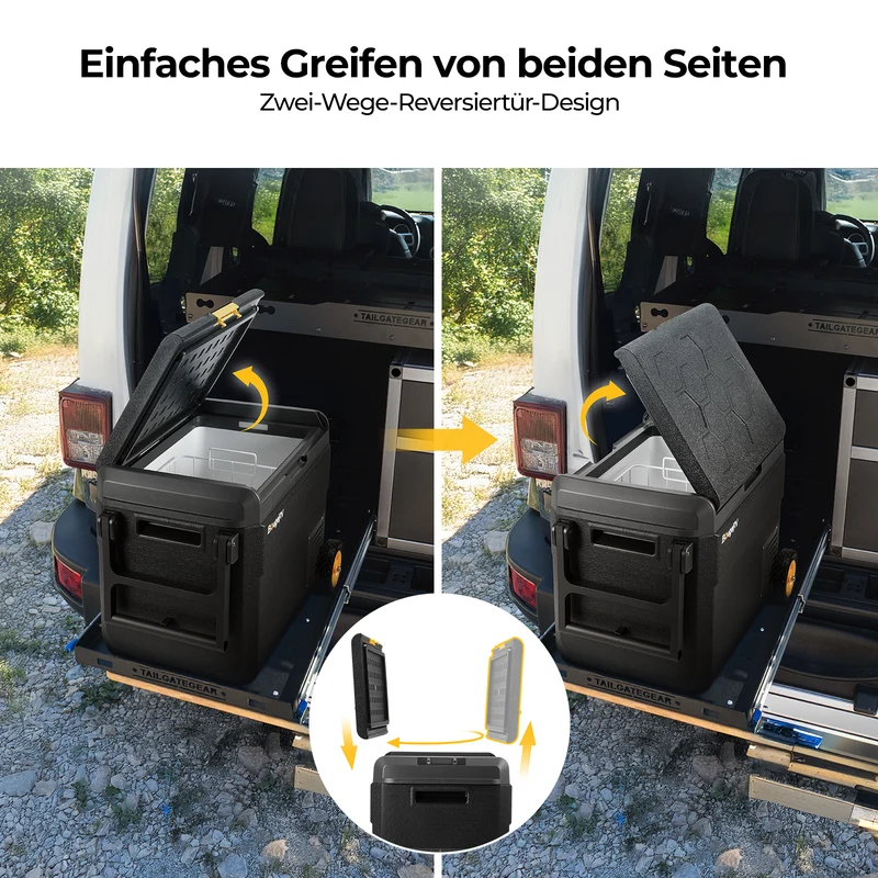 BougeRV CRS 50 L tragbarer Auto Kühlbox mit Rollen