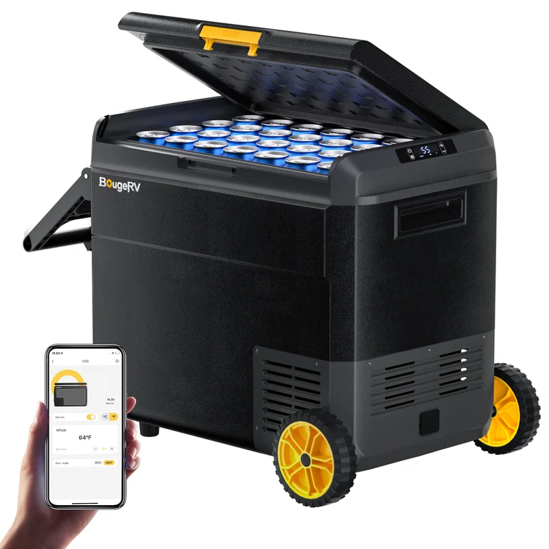 BougeRV CRS 60 L tragbarer Auto Kühlbox mit Rollen