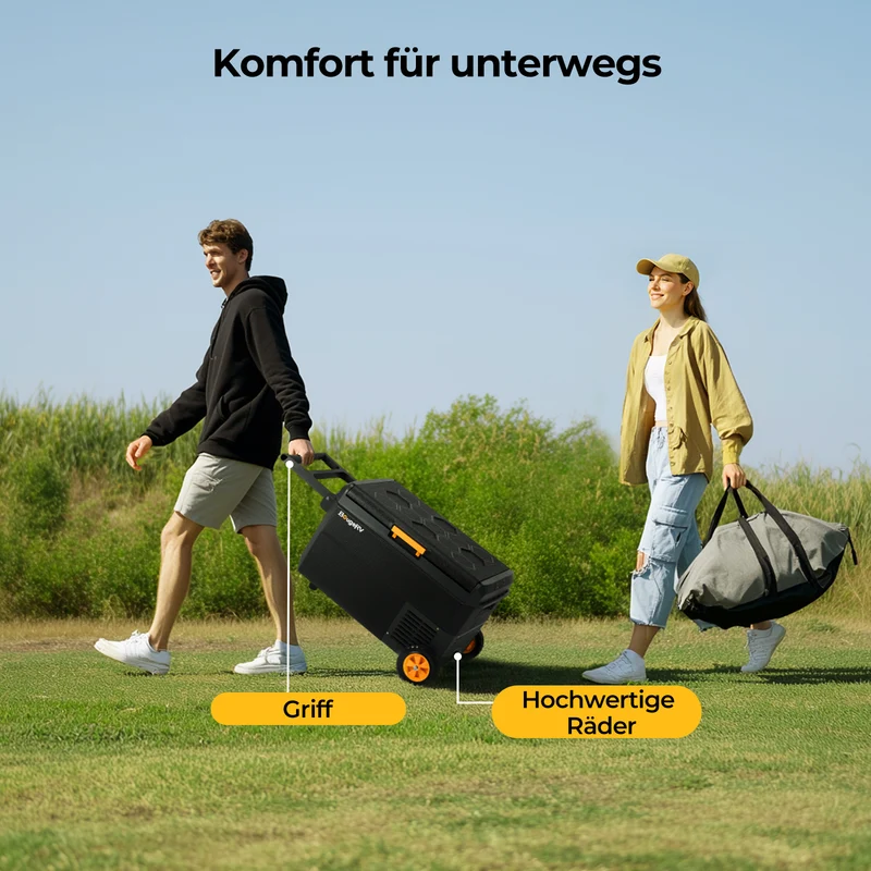 BougeRV CRS 40 L tragbarer Auto Kühlbox mit Rollen