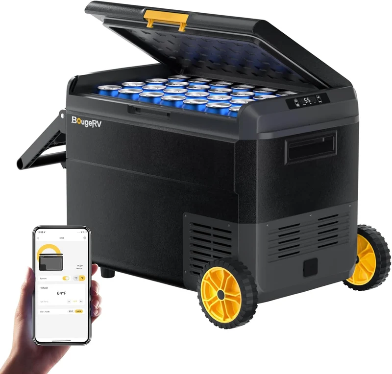 BougeRV CRS 50 L tragbarer Auto Kühlbox mit Rollen