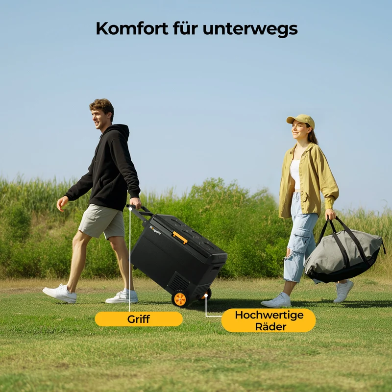 BougeRV CRS 50 L tragbarer Auto Kühlbox mit Rollen