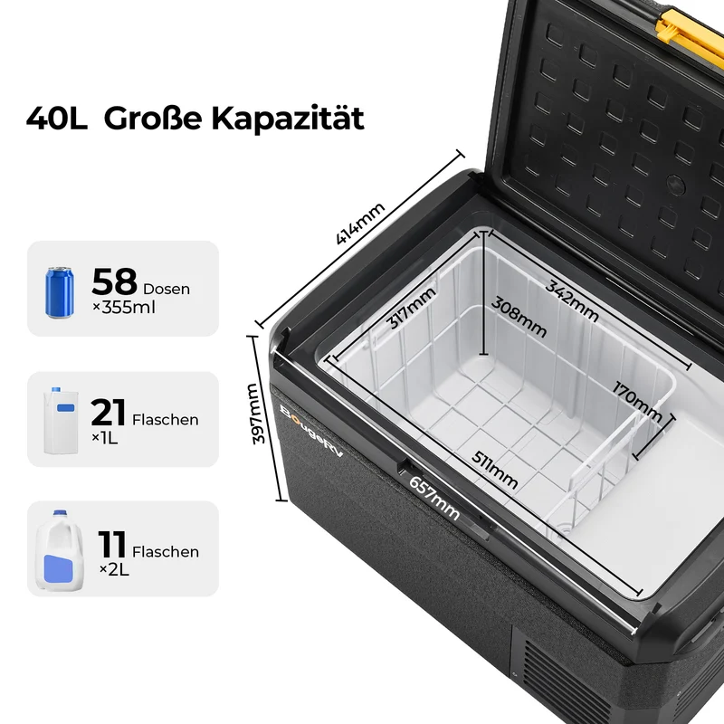 BougeRV CRS 40 L Kompressor Kühlbox