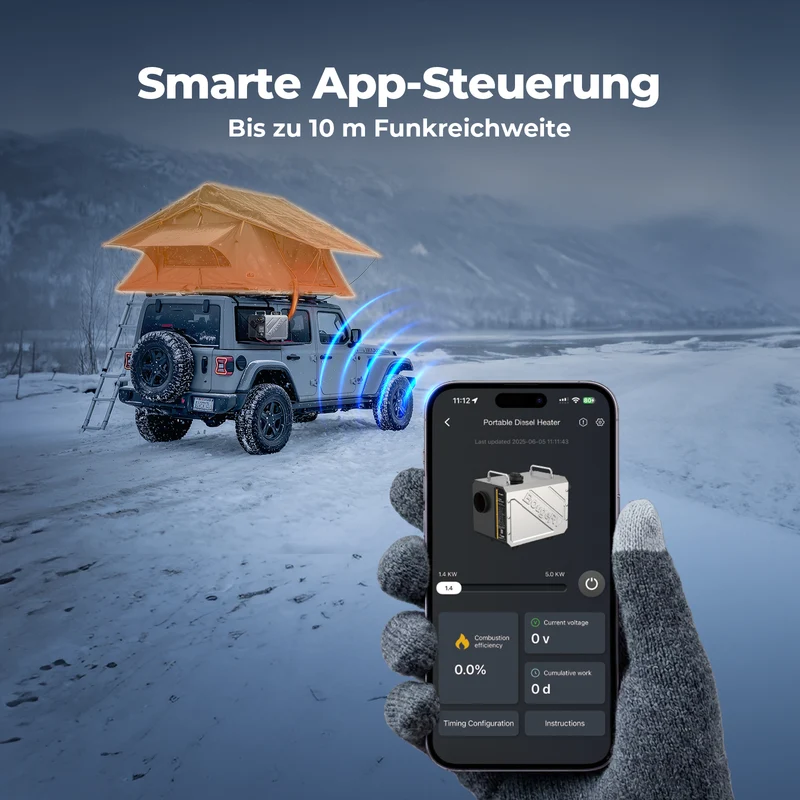 BougeRV Dieselheizung 5 kW, Tragbare Standheizung