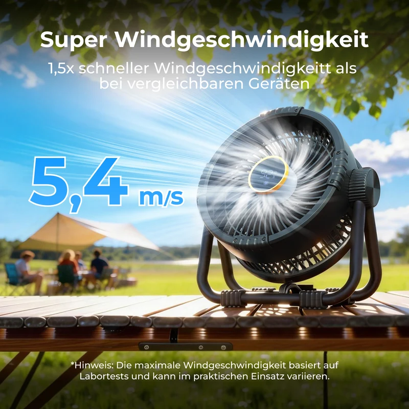 BougeRV F01 Outdoor-Ventilator Schwarz