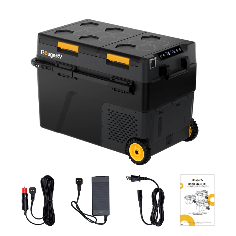 BougeRV CRD2 V2.0 49 L Zwei Zonen Doppeltür Kompressor Kühlbox Auto