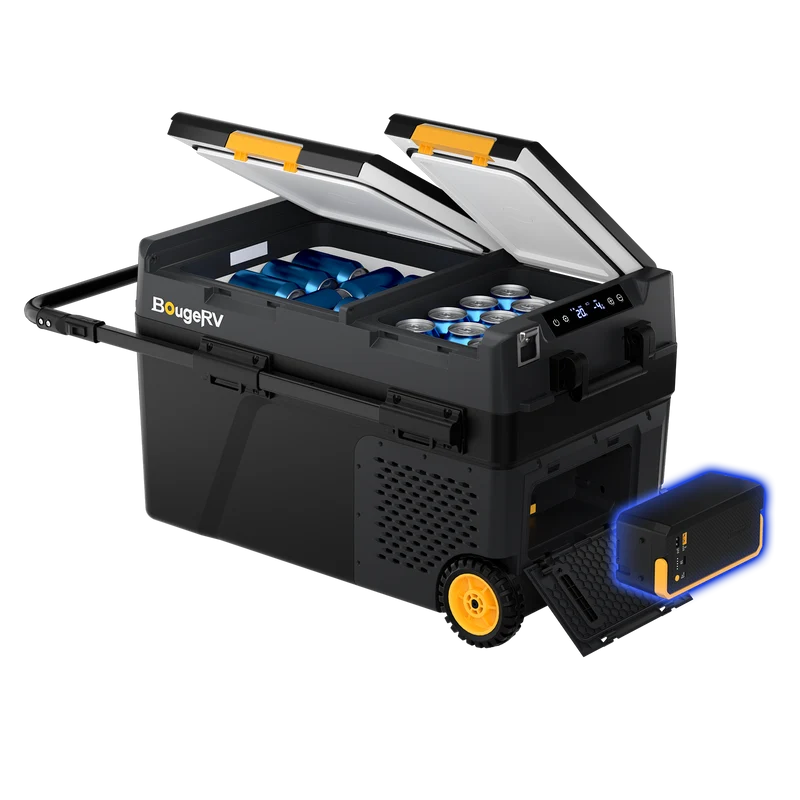 BougeRV CRD2 V2.0 40 L Zwei Zonen Doppeltür Kompressor Kühlbox Auto