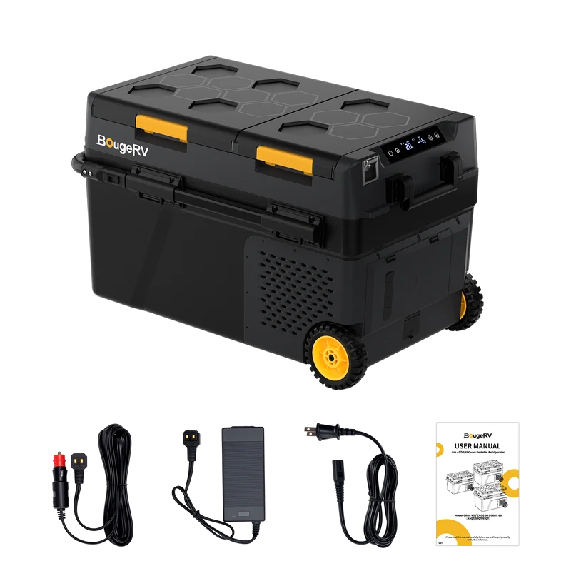 BougeRV CRD2 V2.0 40 L Zwei Zonen Doppeltür Kompressor Kühlbox Auto