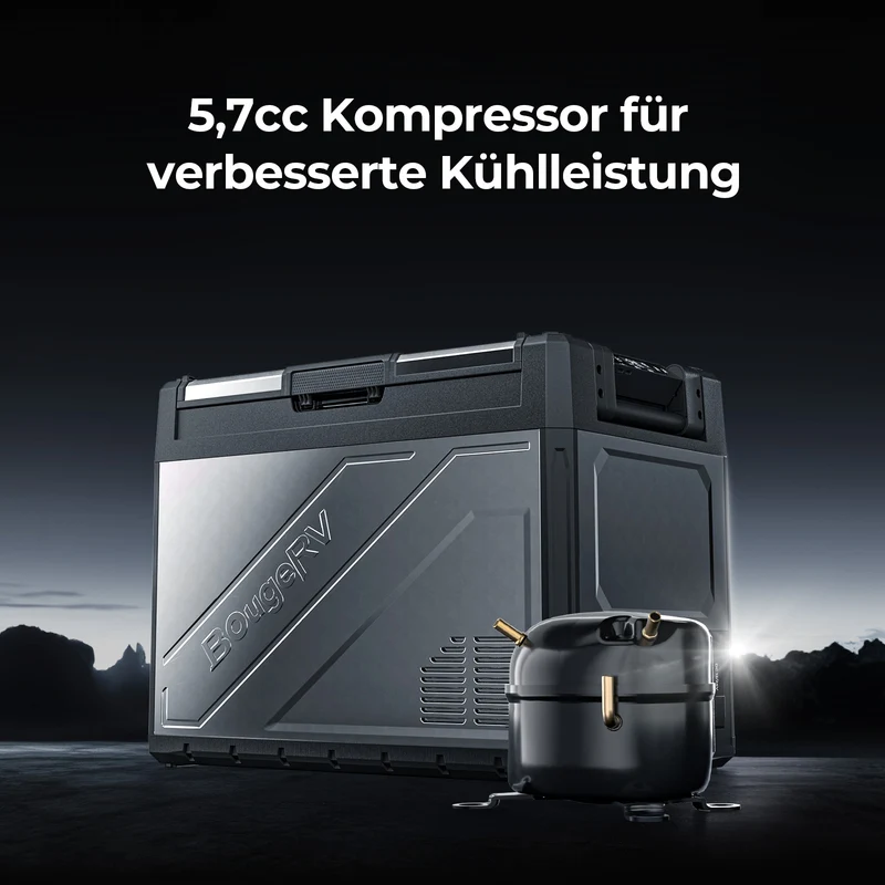 BougeRV Neu Rocky V3.0 65 L Zwei Zonen 12V Kompressor Kühlbox Auto
