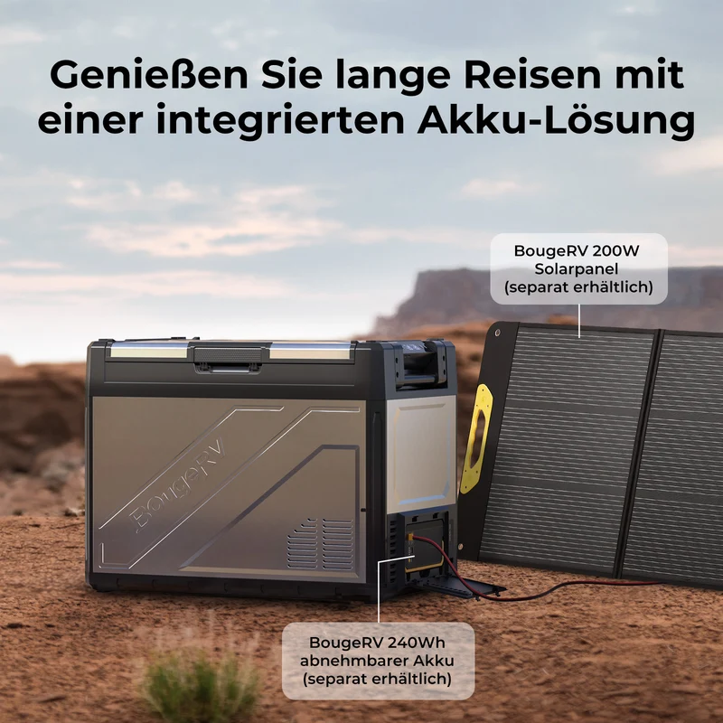 BougeRV Neu Rocky V3.0 65 L Zwei Zonen 12V Kompressor Kühlbox Auto