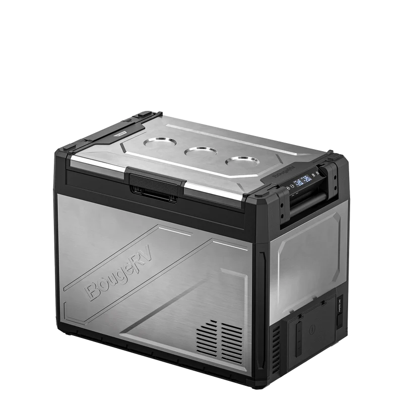 BougeRV Neu Rocky V3.0 65 L Zwei Zonen 12V Kompressor Kühlbox Auto