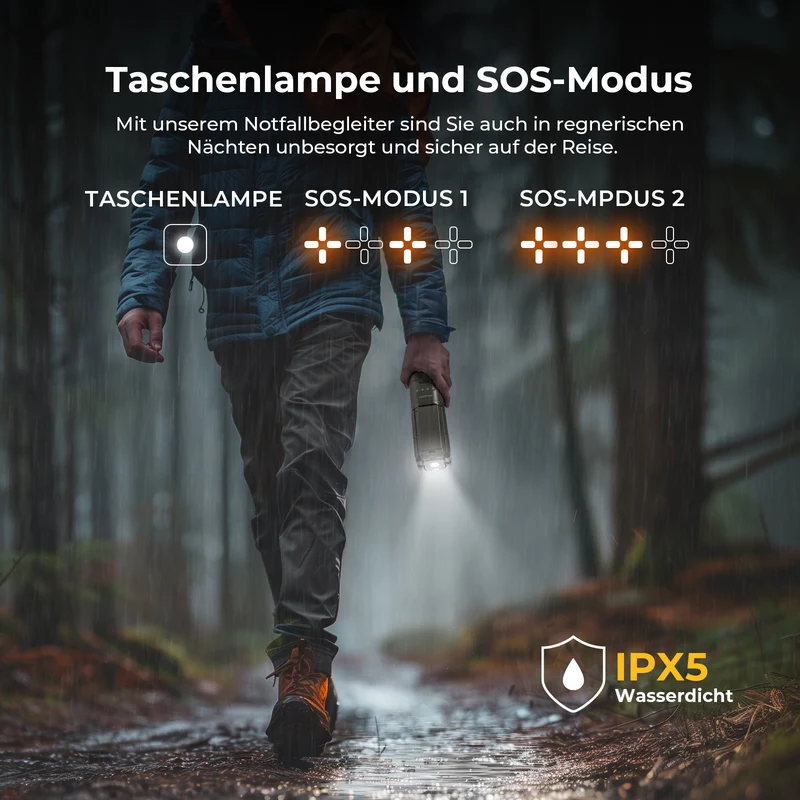BougeRV Outdoor Tragbar Campinglampe Faltbare