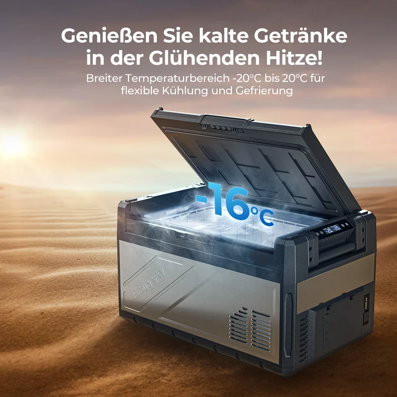 BougeRV New Rocky V3.0 39 L 12-V-Autokühlschrank mit zwei Temperaturzonen