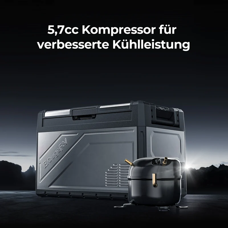 BougeRV New Rocky V3.0 52 L 12-V-Autokühlschrank mit zwei Temperaturzonen
