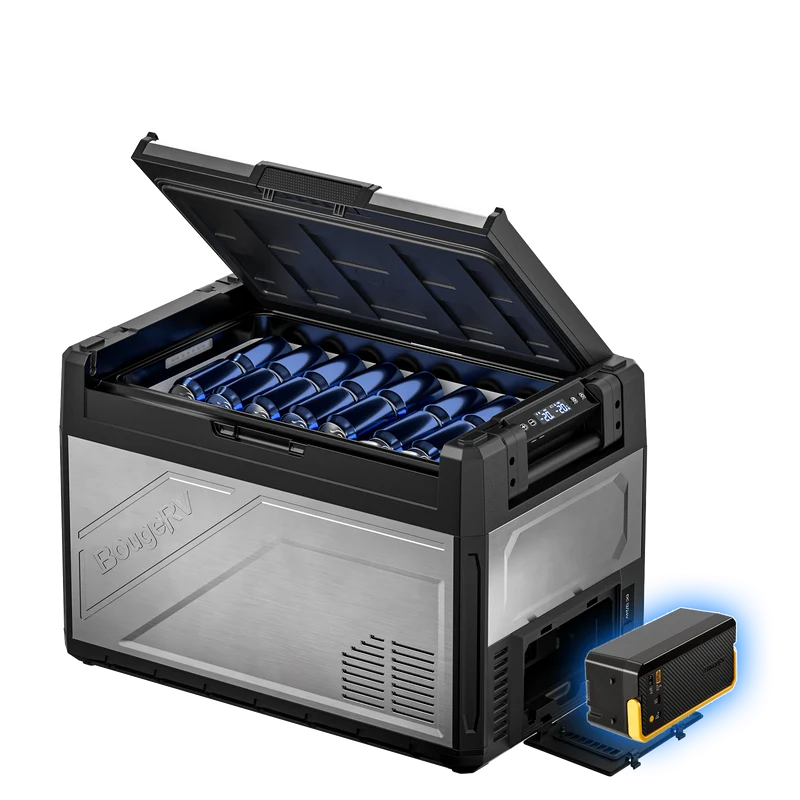 BougeRV New Rocky V3.0 52 L 12-V-Autokühlschrank mit zwei Temperaturzonen