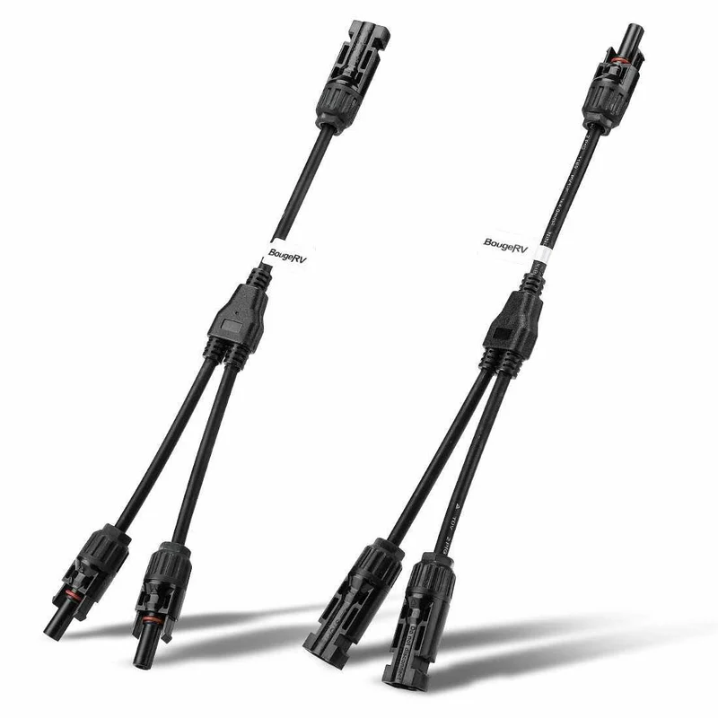 BougeRV Solar-Steckverbinder 1 Paar Solarstecker Y Verteiler（1 bis 2）Solarkabel für Solarpanel