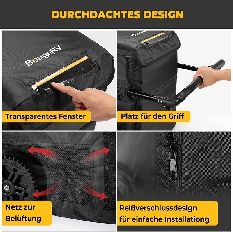BougeRV 35L 600D Tragtasche für Dual-Zone-Kühlschrank wasserdichte & Kratzfeste
