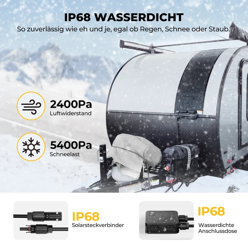 BougeRV Yuma 200W CIGS Solarpanel 360° Flexibles Solarmodule (Vorgebohrt)