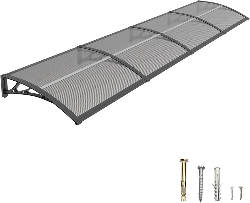 DAWNINGHOMM Pavillion, 120 × 400 cm, UPF 50+, für die Terrasse, Grau