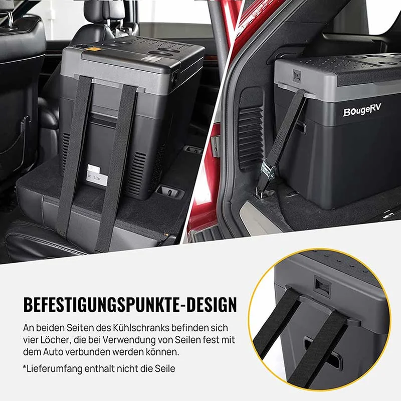 BougeRV CRPRO 20 L 12V Tragbarer Auto Kühlschrank Schwarz