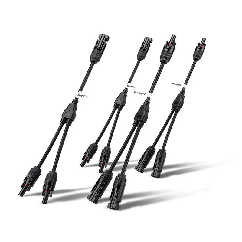 Solar-Steckverbinder 2 Paar Solarpanel Y Stecker（1 Bis 2）Solar Kabel