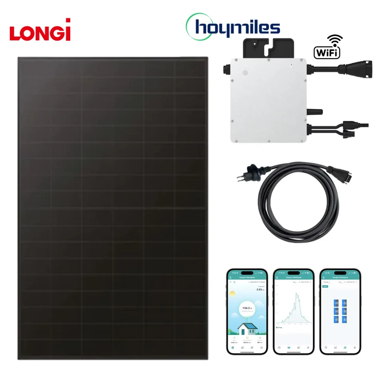 XS Balkonkraftwerk-Set LONGI Full Black 485Wp/500W