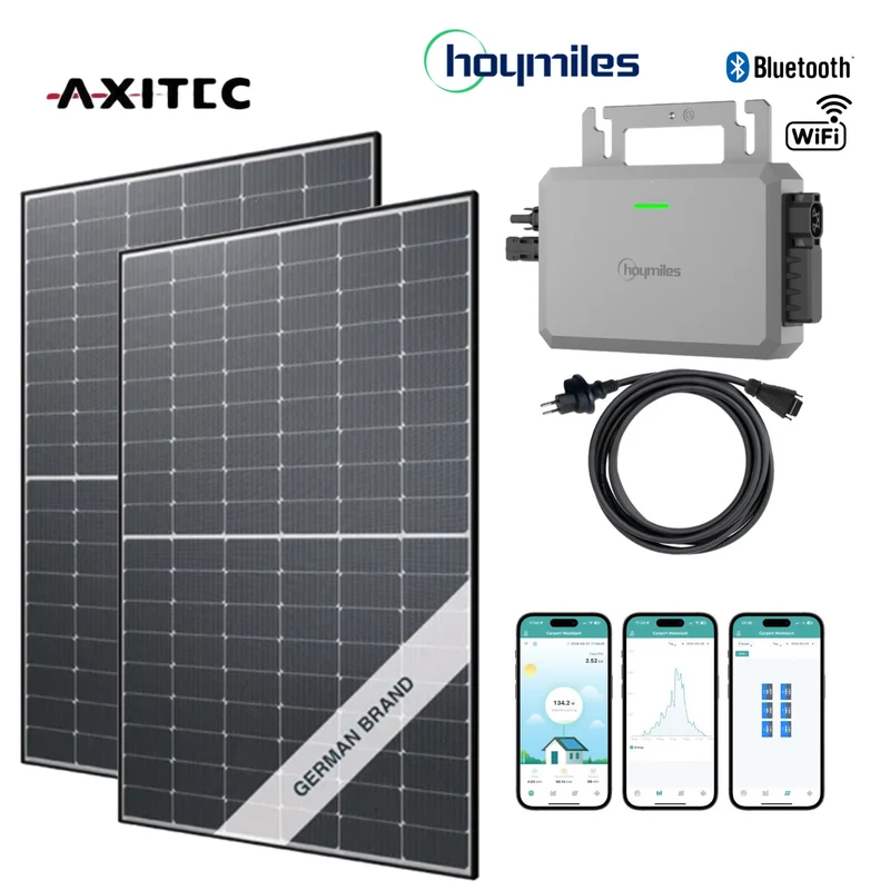 Balkonkraftwerk-Set AXITEC Black 920Wp/600W