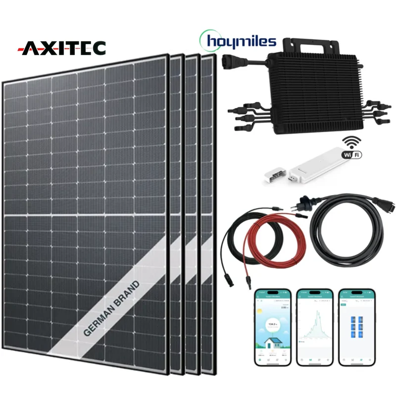 XL Balkonkraftwerk-Set AXITEC Solar 1840Wp/600W Black Frame