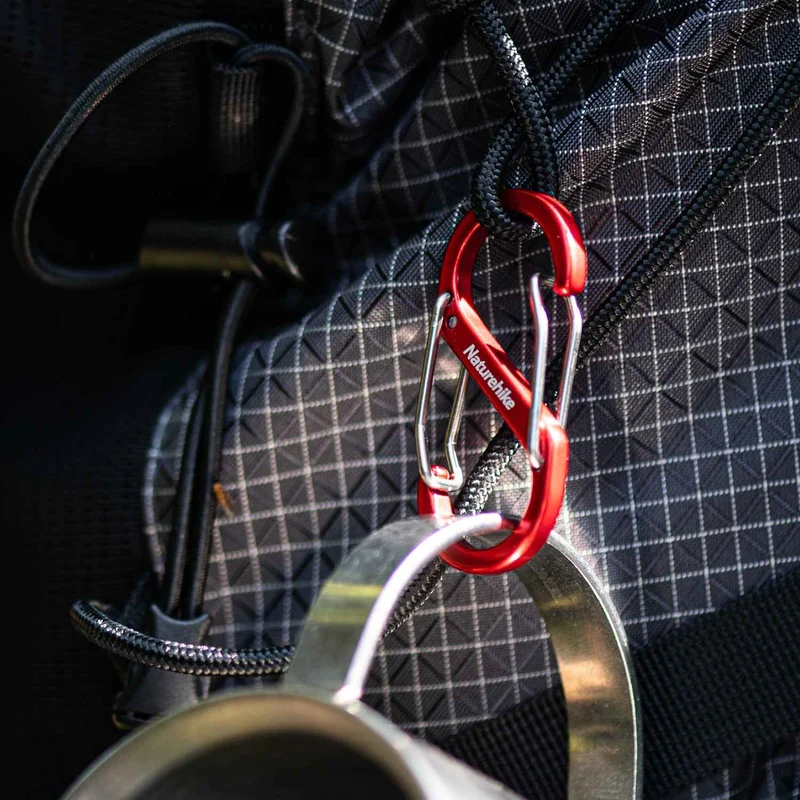 2-Pack S-Shaped Aluminum Alloy Carabiners