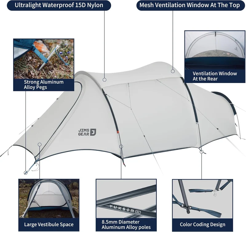 DABAN™ 2-Person Ultralight 4-Season Tunnel Tent