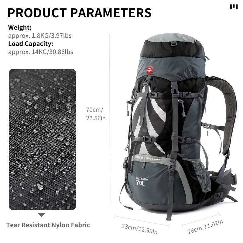 70+5L Mountaineering Backpack