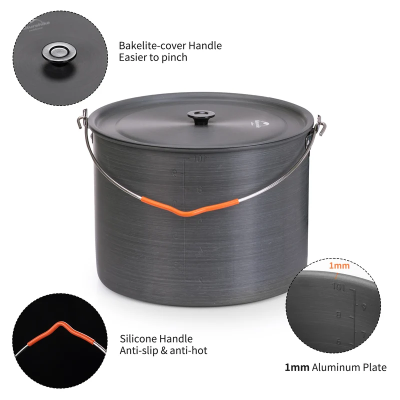 Aluminum Alloy Hanging Pot 10L