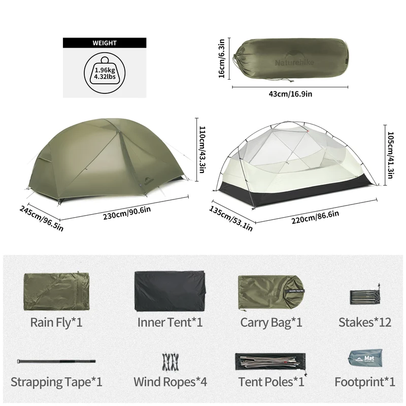 Mongar™ Pro 2-Person Ultralight Backpacking Tent