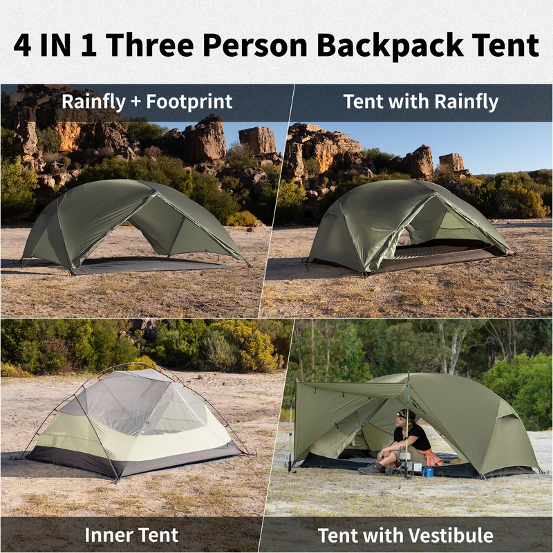 Mongar™ Pro 3-Person Ultralight Backpacking Tent