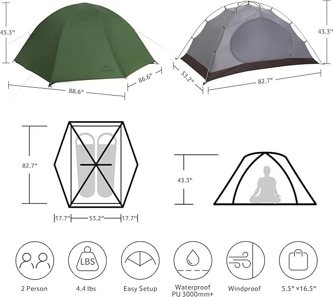 Cloud River™ Pro 2-Person 4-Season Backpacking Tent