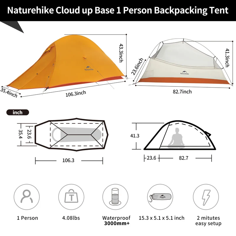 Cloud Up™ Base 1-Person Ultralight Backpacking Tent