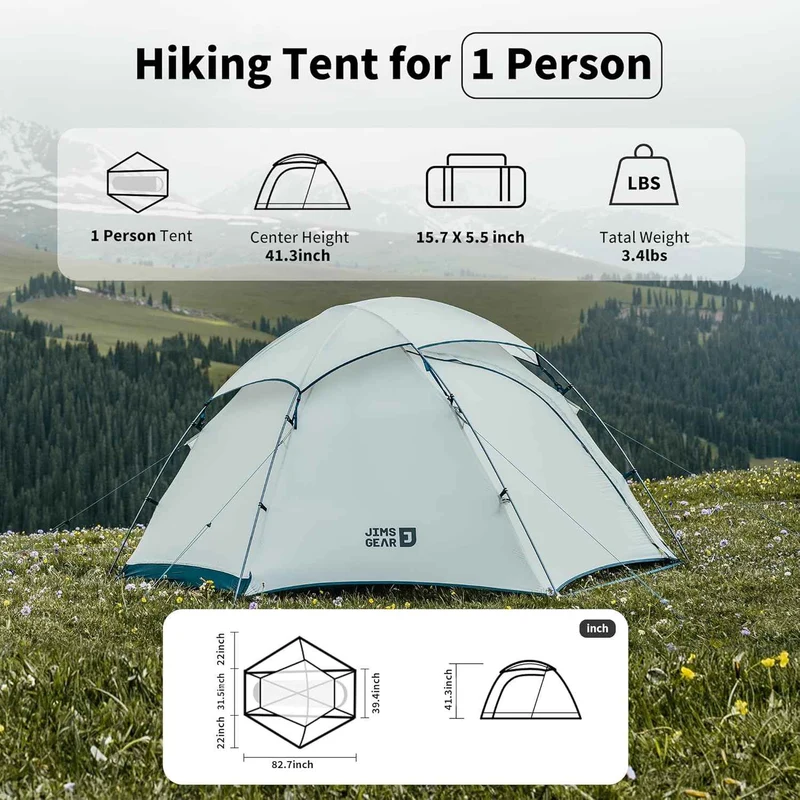 JIMS™ 2-Person Ultralight 4-Season Tent