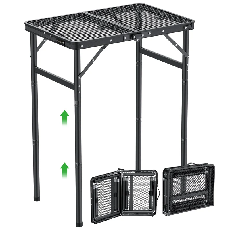 GARLLEN Grilltisch klappbar, Campingtisch 60 x 40 cm, höhenverstellbar
