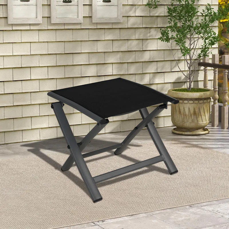Grand patio Gartenhocker, Klapphocker aus Aluminium und Textilene