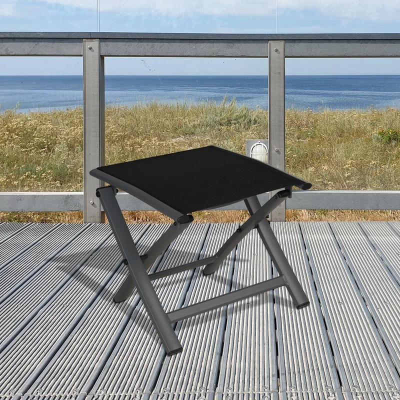 Grand patio Gartenhocker, Klapphocker aus Aluminium und Textilene