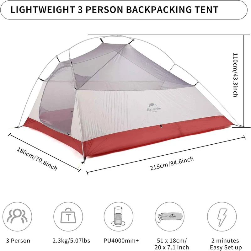 Cloud Up™ 3-Person Ultralight Backpacking Tent