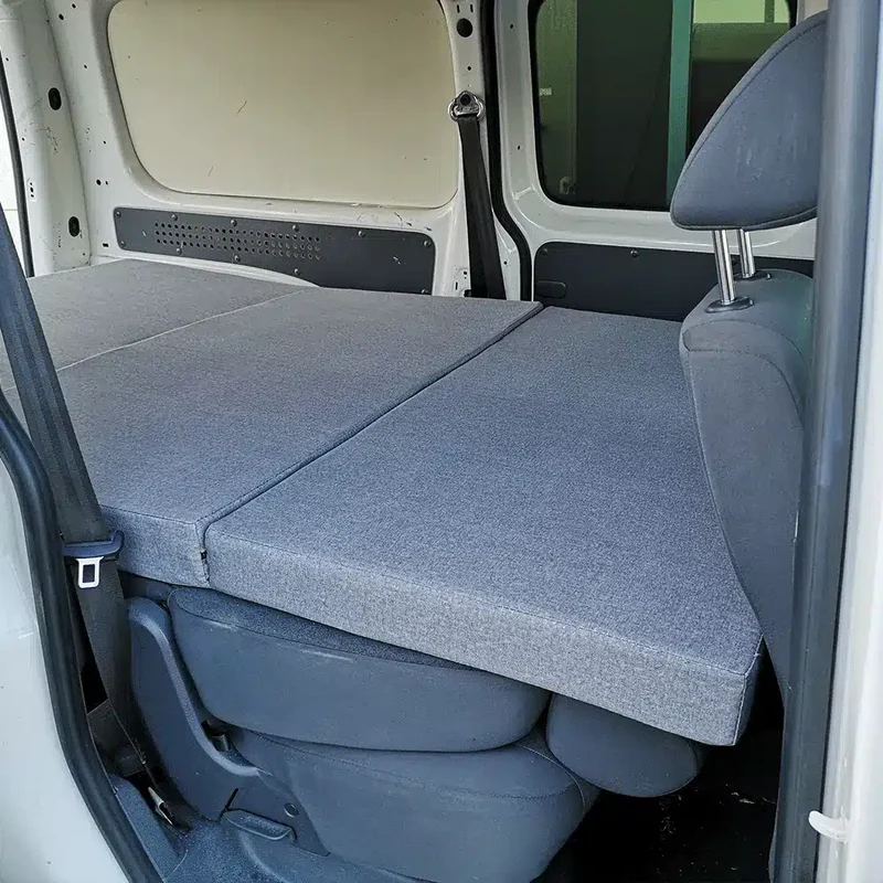 Faltbare Premium-Matratze für VW Caddy, Fiat Doblo, Citroen Berlingo, Renault Kangoo und mehr mit Memoryschaum